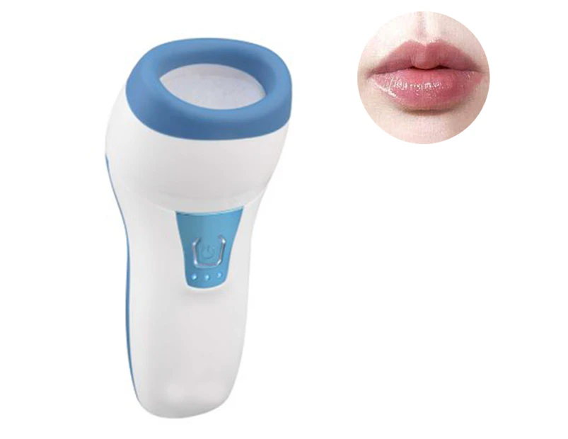 Electric Lip Suction Plumper Tool Silicone Natural Pout Mouth Tool-Blue