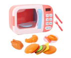 Beatjia Microwave Oven Simulation Model Toy Timing Playing Dollhouse Interactive Doll - Red