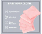 10 Pack Large Burp Cloths for Baby - 23.6" By 11.8" Ultra Absorbent Burping Cloth, Hand Washcloths, Newborn Towel - Milk Spit Up Rags - Burpy Cloths