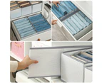 2 Pcs Set Wardrobe Clothes Organizer Seven Grids with PP Board for Folded Clothes Pants
