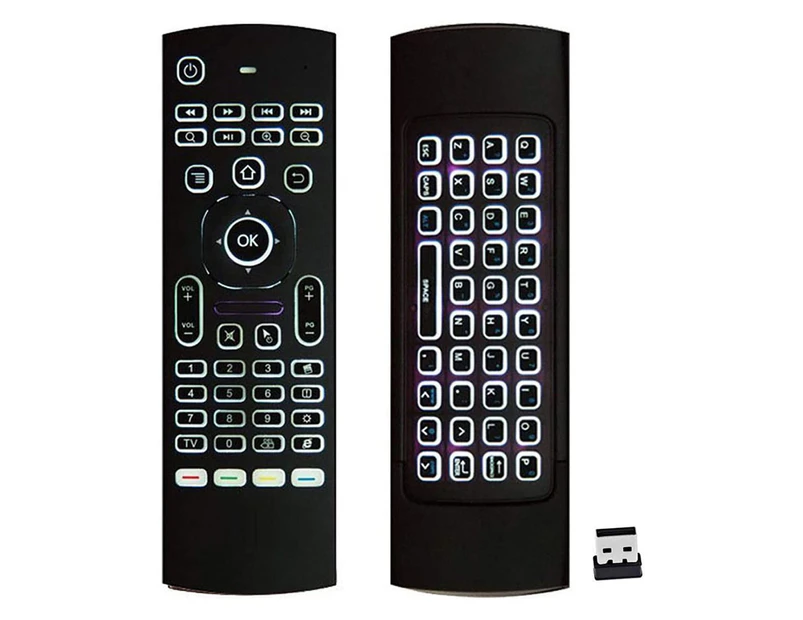 2.4G Backlit Air Mouse Remote Wireless Keyboard and Infrared Learning for Kodi Android TV Box
