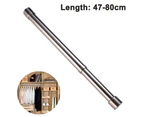 Pull-Out Clothes Rail Wardrobe Clothes Rail Stainless Steel Pull Rod Wardrobe Tube For Wardrobe Shower Balcony (47-81Cm)