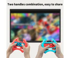 2Pcs Game Steering Wheels Comfortable Grip Plug Play Accurate Fit Realistic Gaming Experience Double Against Gamepad Steering Wheels fo-Red & Blue