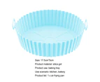 Grill Tray Binaural Handle Groove Design High Temperature Resistance Evenly Cook Indeformable Baking Dish for Bakery - Blue