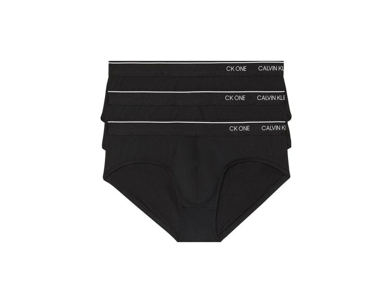Nnekg Calvin Klein Mens Hip Brief 3 Pack Underwear (black Size L)