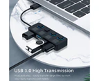 Uedai Hub Extender Independent Switch Plug Play Computer Accessories USB3.0 Keyboard Mouse USB Hub Adapter for USB