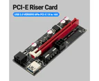 Uedai PCI-E Riser Card USB 3.0 VER009S 6Pin PCI-E 1X to 16X Graphics Card Extension Cable for Windows 7/8/10/XP - Blue