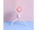 Portable Stroller Fan Clip On for Baby, Mini Personal Handheld USB Rechargeable Fan for Stroller Bedroom Car Seat Crib  -Pink