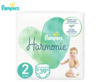 Pampers Harmonie Pure Size 2 4-8kg Nappies 39pk