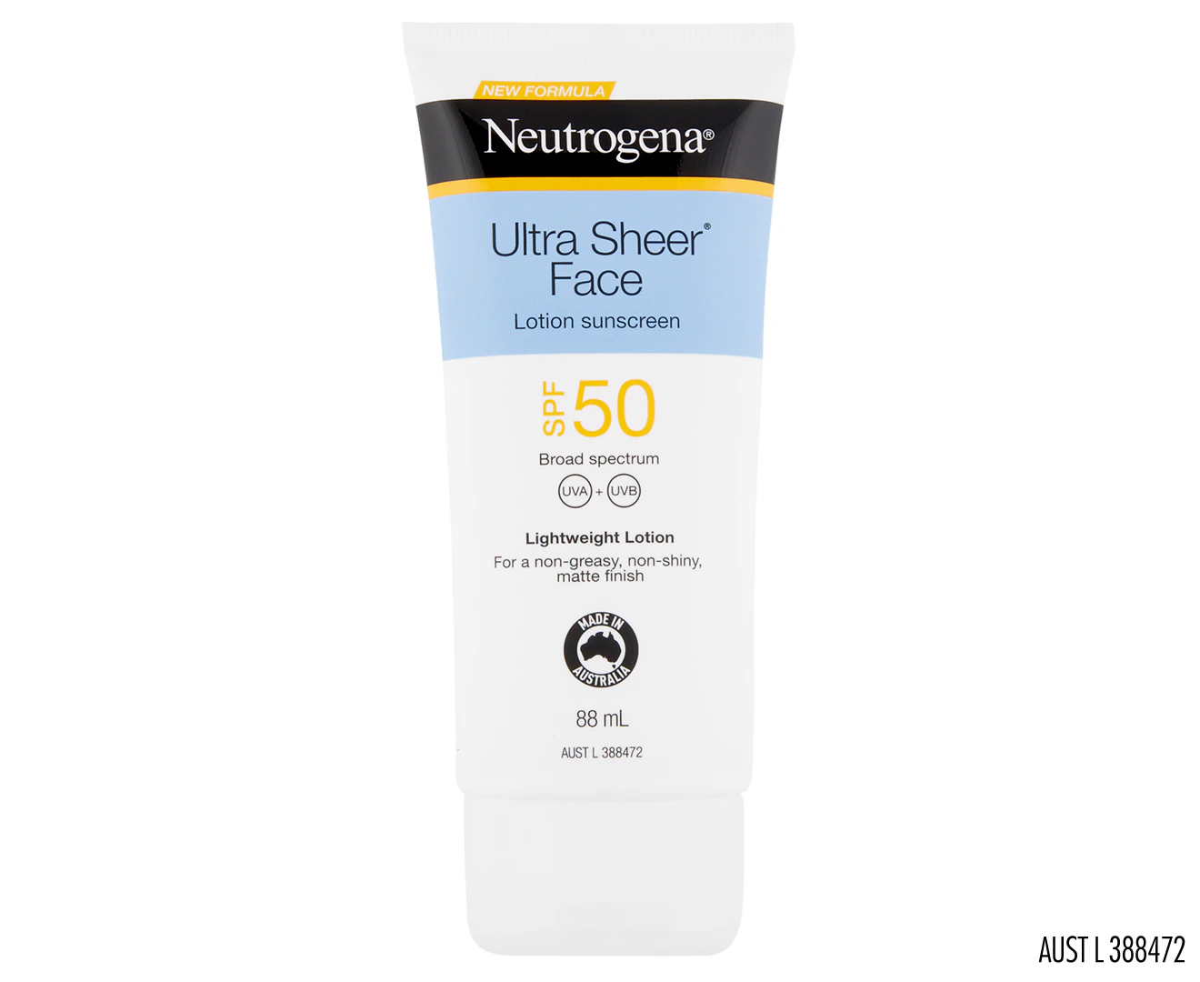 Neutrogena Ultra Sheer Face Lotion Sunscreen SPF50 88mL