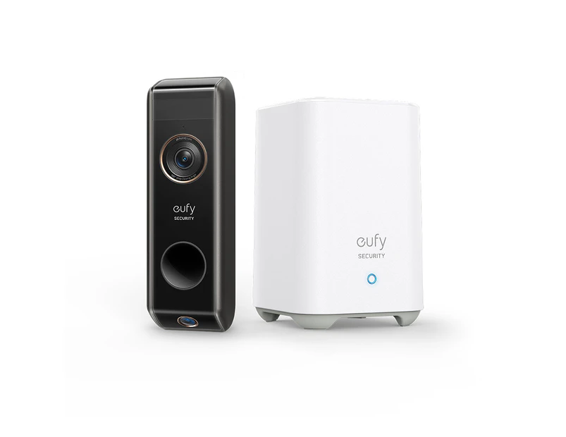 eufy Video Dual Cam 2K Doorbell (Battery) with HomeBase 2