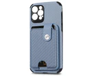 Wallet Case with Card Holder, PU Kickstand Card Slots Case, Compatible with iPhone 14 blue