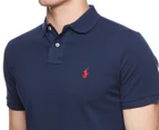 Polo Ralph Lauren Men's Short Sleeve Custom Slim Fit Polo Shirt - Navy