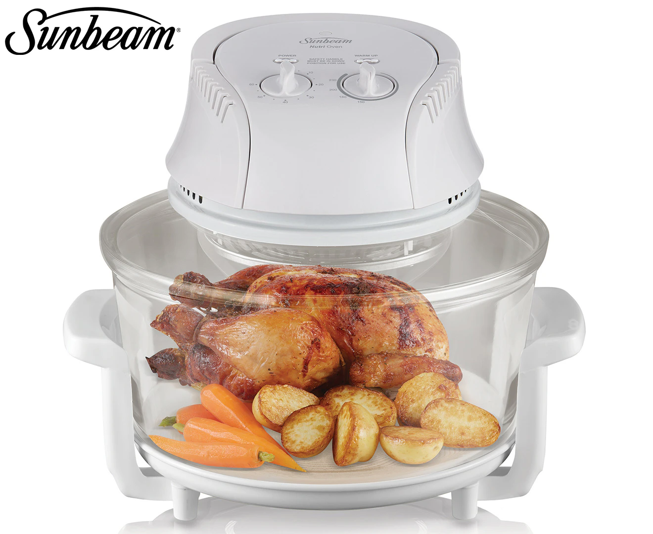 Sunbeam 12L NutriOven Convection Oven - White/Clear COP3000WH