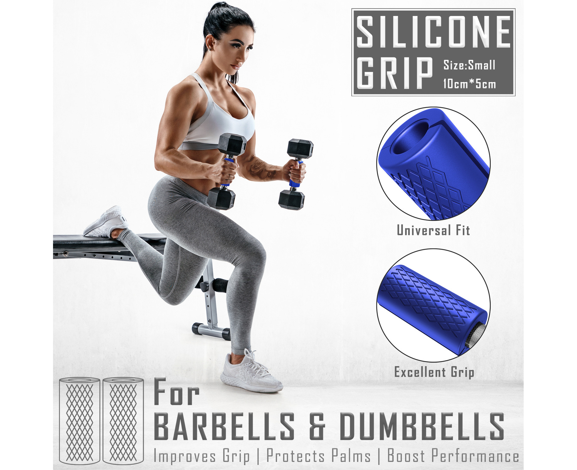 METEOR Essential Dumbbell Grips,Silicone Dumbbell Grips,Barbell Grips, Dumbbell Handle Grips,Barbell Handle Grips,Weightlifting Grips