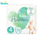 Pampers Harmonie Pure Size 4 9-14kg Nappies 28pk