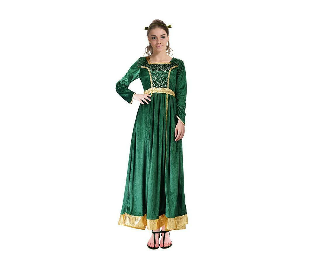 Adult Shrek Ogre Princess Fiona Costume Dress Up Book Week Party - Green