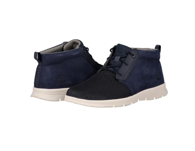 Timberland Men's Graydon Fabric & Leather Shoes Sneakers Casual - Mid Navy Nubuck / Mesh