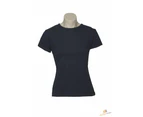 5x Women's Plain Ladies T SHIRT 100% COTTON Basic Tee Casual Top Size 6-24 BULK - Navy Blue