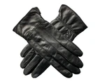 Ladies Genuine Sheepskin Leather Gloves Patch Fleece Lining Warm Winter Women's