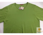 Australian Men's Merino Wool V Neck LONG SLEEVE TOP Knit Sweater Knitted Warm Jumper - Green (81)