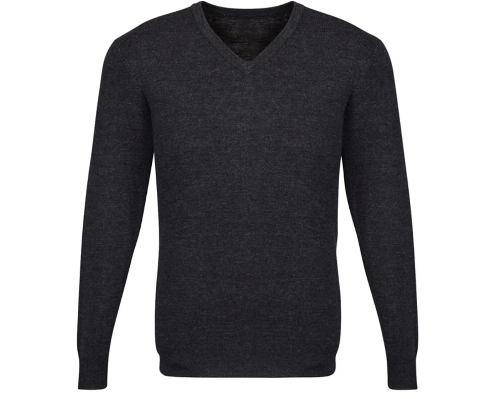 Men's Advatex Varesa Wool Pullover Jumper Cardigan V Neck - Charcoal