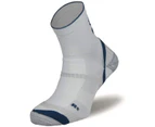 BRBL Atlas Socks Hiking Trekking Trail Run Outdoor Camping MADE IN ITALY Crew - White/Blue