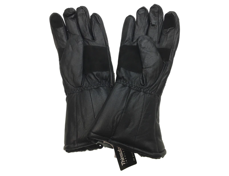 3M Thinsulate Waterproof Motorbike Leather Gloves Fur Lined Winter Motor Bike Motorcycle