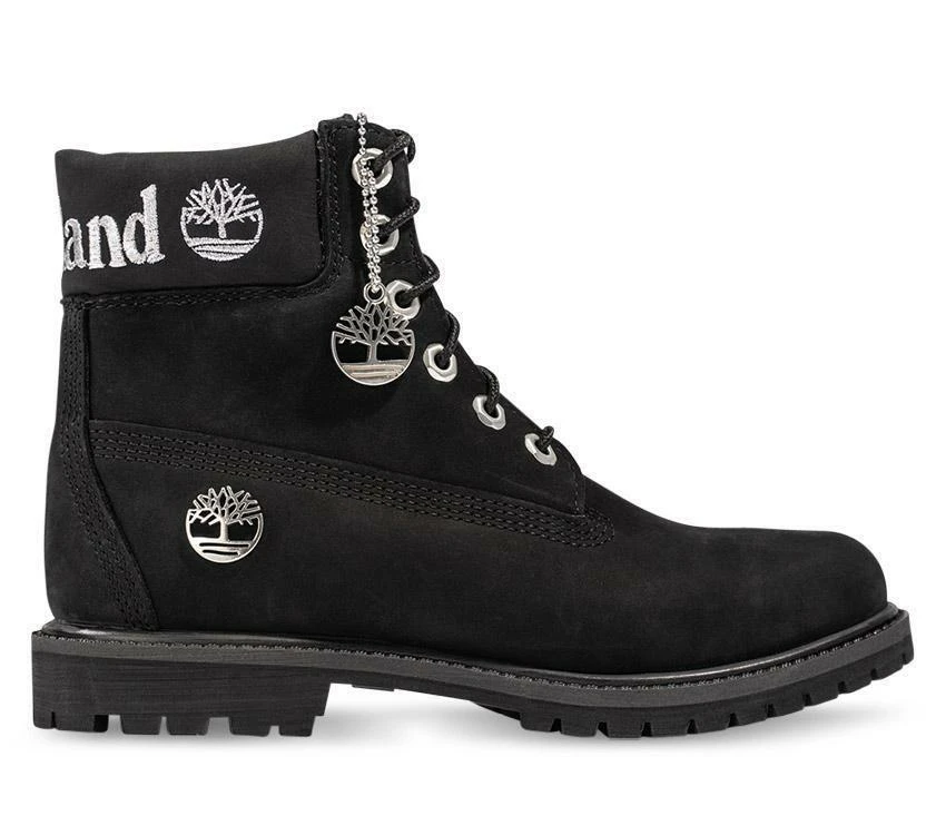 Timberland Women's Premium 6 Inch Leather Waterproof Boot - Black Nubuck