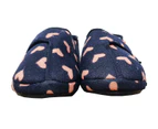 ARCHLINE Orthotic Plus Slippers Closed Scuffs Pain Relief Moccasins - Navy Hearts