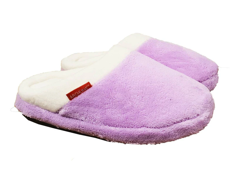 ARCHLINE Orthotic Slippers Slip On Arch Scuffs Pain Relief Moccasins - Lilac