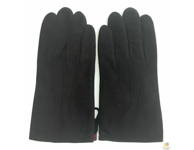 DENTS Mens Thinsulate Handsewn Nubuck Leather Gloves Lined Insulated - Brown