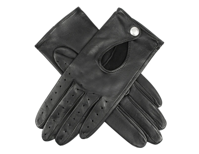 Dents Womens Classic Unlined Leather Driving Gloves - Black