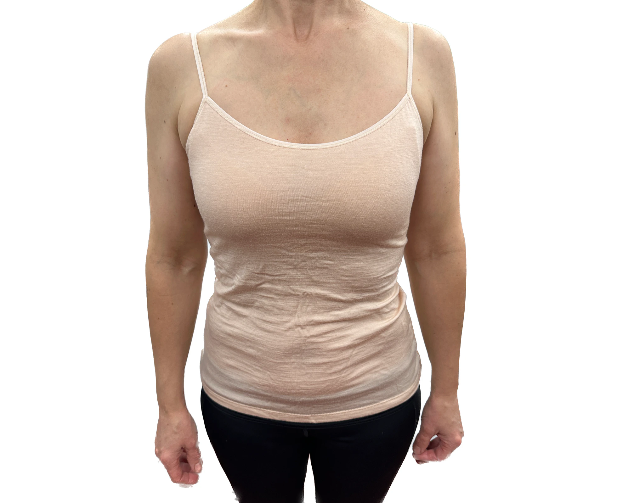 MERINO SKINS Womens Camisole Wool Thermal Underwear Top Cami Baselayer - Skin