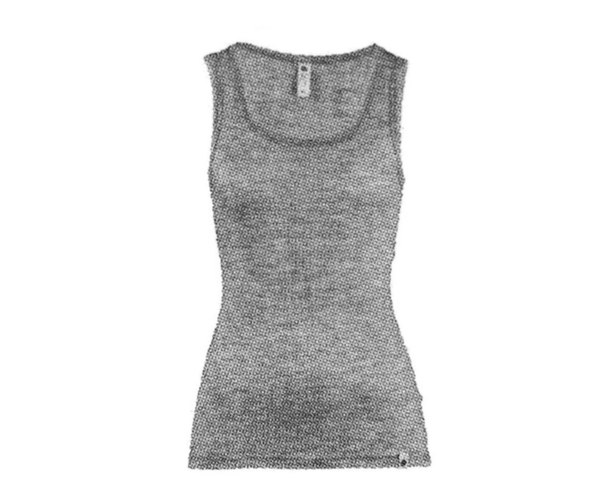 MERINO SKINS Wool Blend Ladies Verona Round Neck Tee Thermal Top Tank - Soft Grey