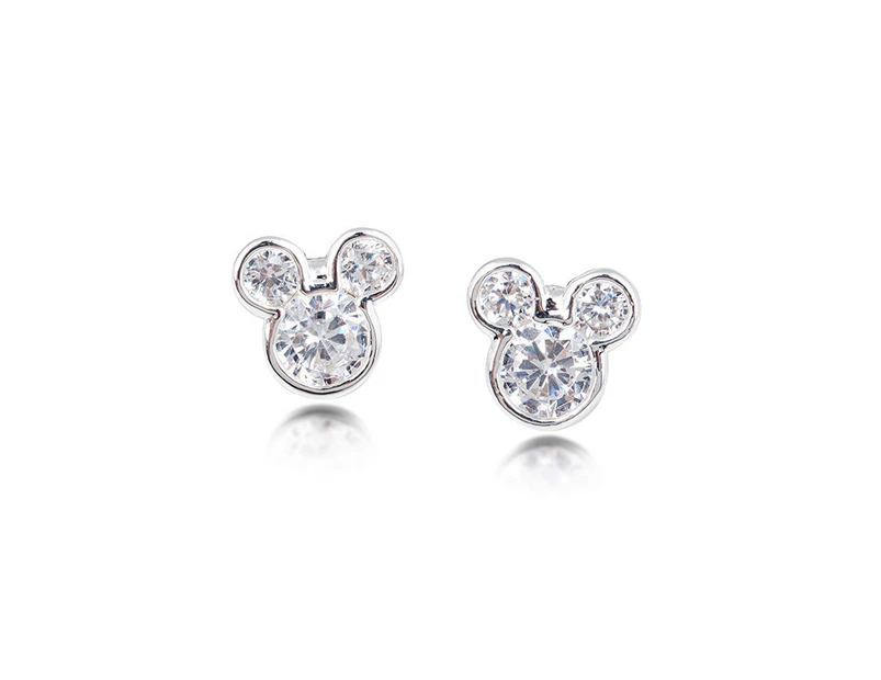 White gold clearance mickey mouse earrings