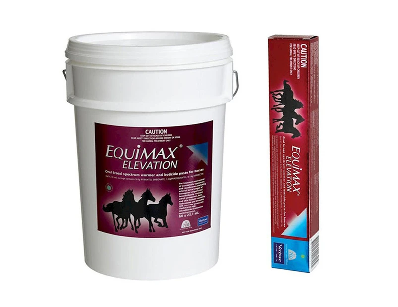 Virbac Equimax Elevation Horse Worming Oral Paste Stable Pail 60 x 23.1ml