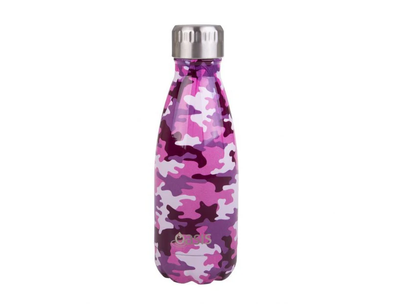 Oasis Insulated Drink Bottle - 350ml Camo Pink - N/A