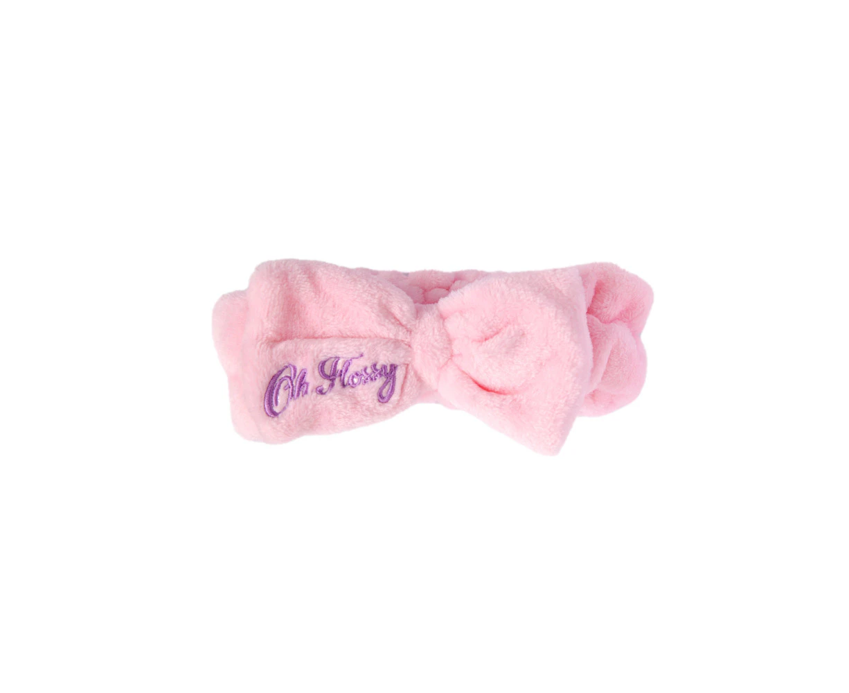 Oh Flossy Childrens Kids Pink Cosmetic Fluffy Headband - Pink