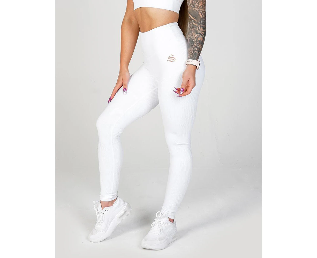 Leggings - Phoenix Verge White by Strong Liftwear