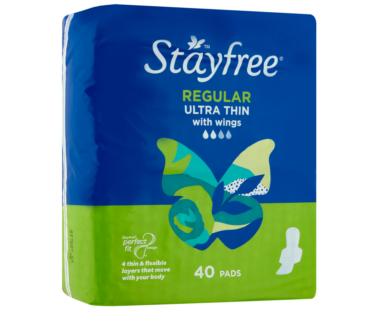 Stayfree Ultra Thin Regular Pads w/ Wings 40pk