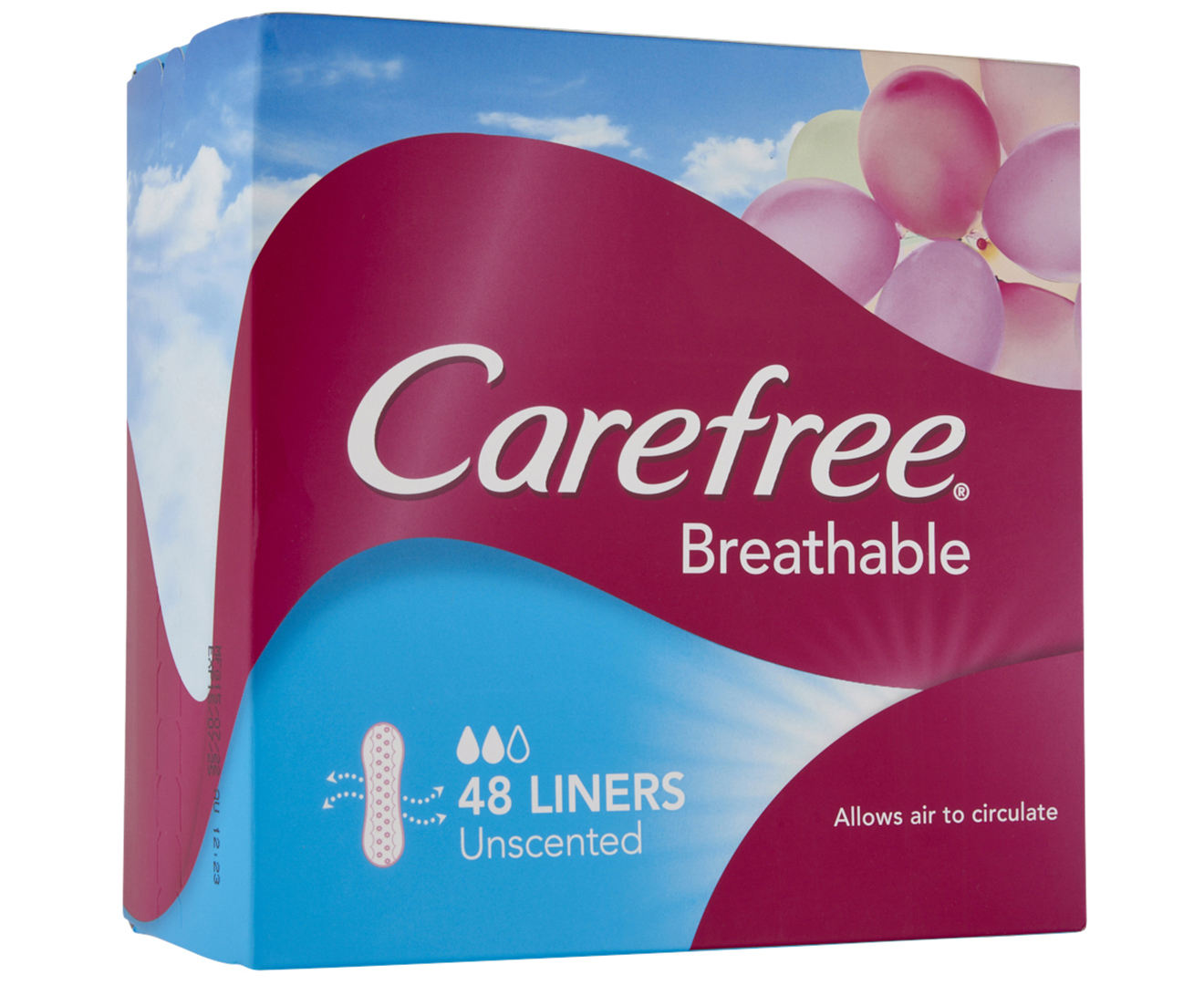 Carefree Breathable Liners Unscented 48pk | Catch.com.au