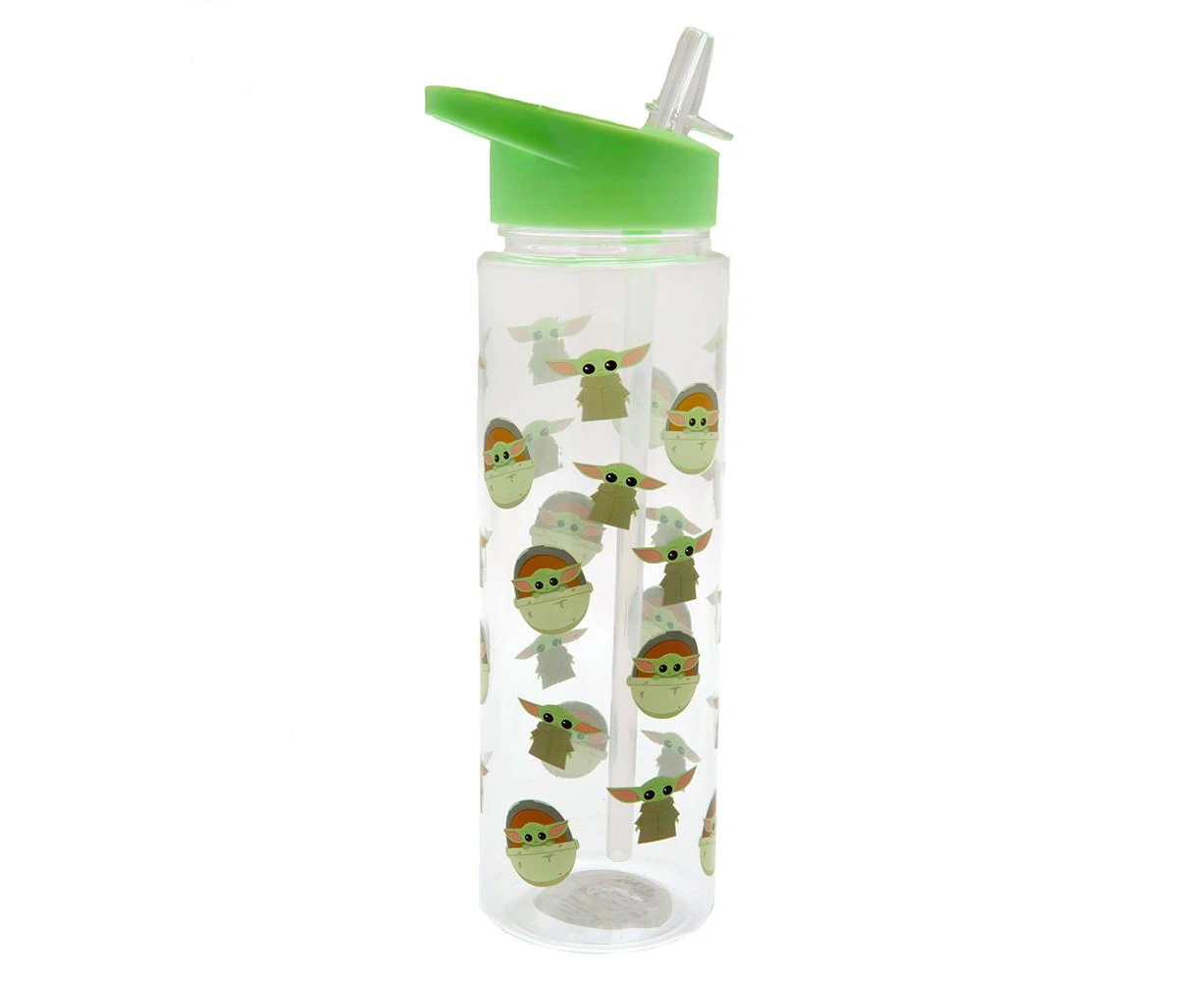 Star Wars: The Mandalorian Grogu Plastic Water Bottle (Green/Clear) - TA9659