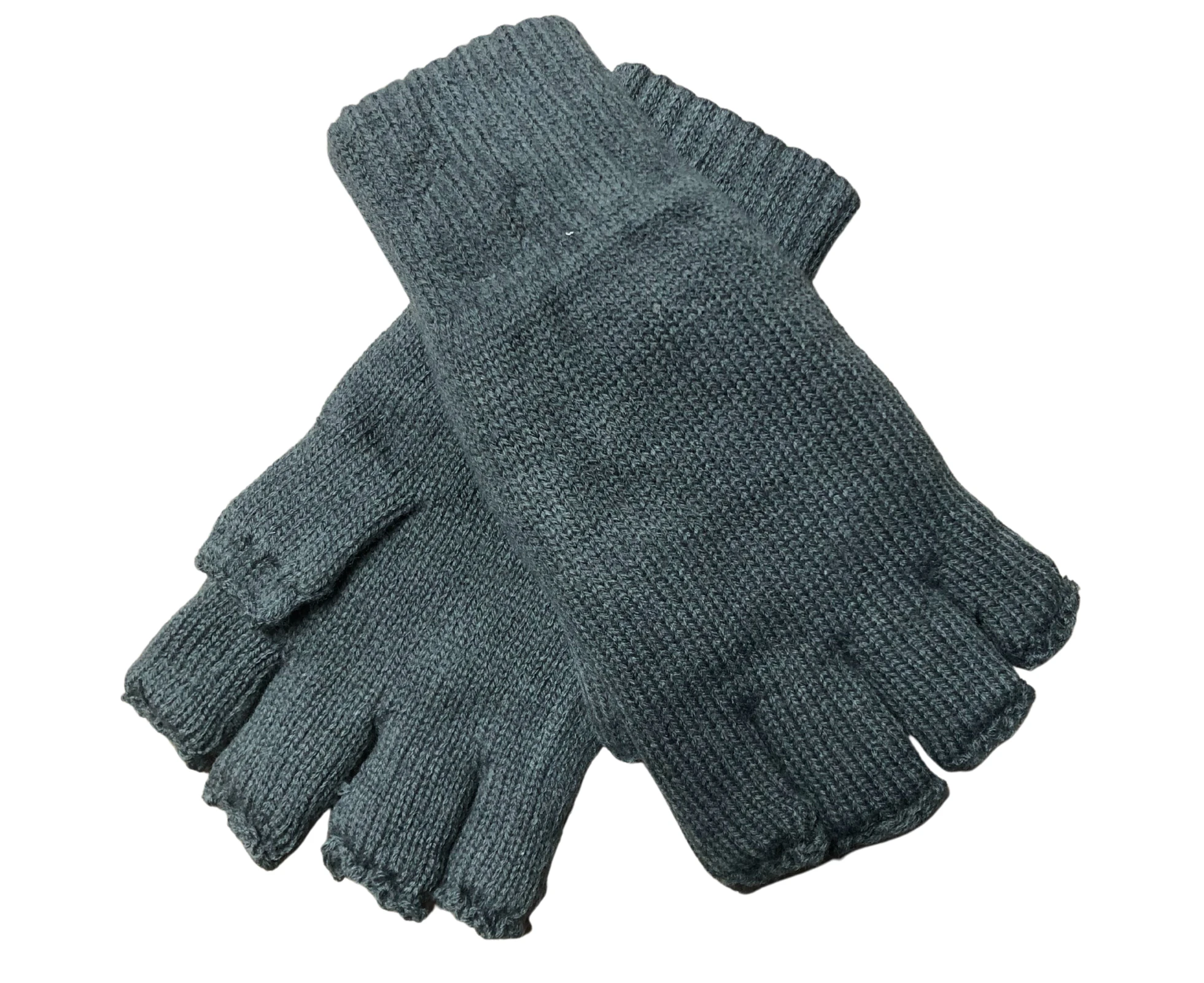 DENTS 3M THINSULATE Polar Fleece Fingerless Gloves Warm Knitted Insulation - Charcoal