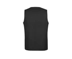 Men's Bamboo Blend Longline Vest Waistcoat w/ Stretch Business Forrnal Dress - Charcoal