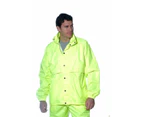 HUSKI STRATUS RAIN JACKET Waterproof Workwear Concealed Hood Windproof Packable - Garnet Red
