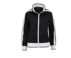 Identitee Ladies Track Top Jacket Tracksuit Warm Winter Full Zip Varsity Jumper - Navy/White