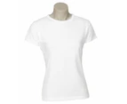 3x Women's Plain Ladies T SHIRT 100% COTTON Basic Tee Casual Top Size 6-24 BULK - White