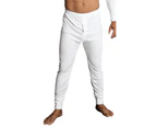 Men's Merino Wool Blend Long John Thermal Pants Underwear Thermals Warm Winter - Beige