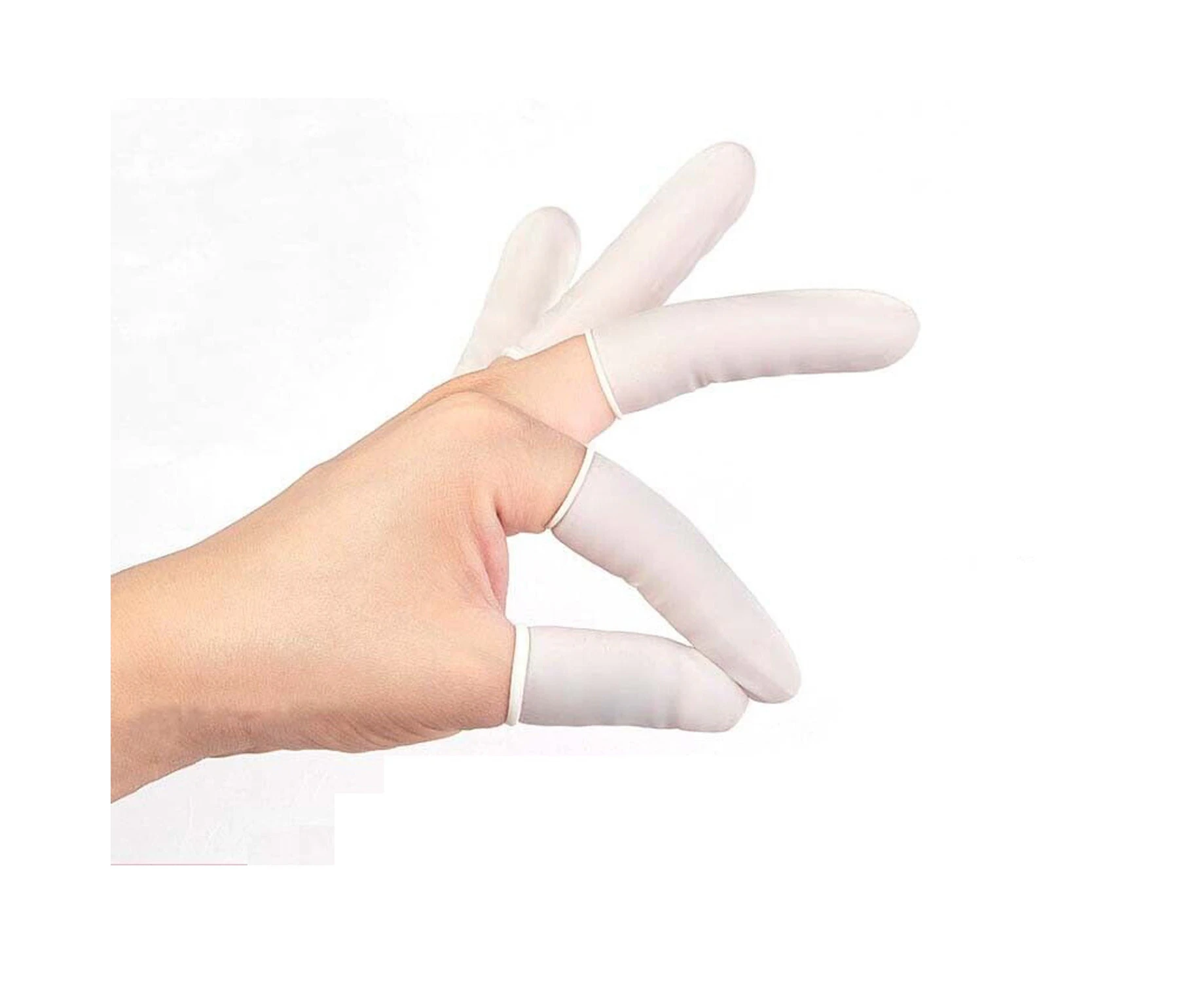 Latex Rubber Finger Cots Sets Fingertips Protector Gloves